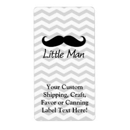 Etiqueta Pequeño Hombre Mustache Chevron Cute Boys