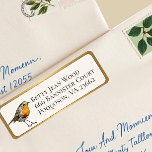 Etiqueta Pequeño Personalizado de pájaro Dirección de devol