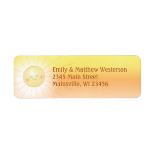 Etiqueta Pequeño rayo de luz solar Baby Shower