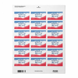 Etiqueta Pequeño voto patriótico azul político