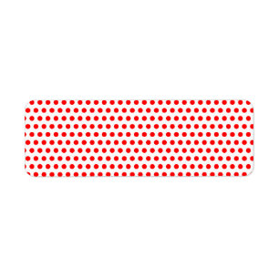 Etiqueta Pequeños puntos rojos de polka