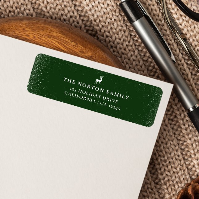 Etiqueta Pequeños renos, simples copas de nieve, Navidades  (Subido por el creador)