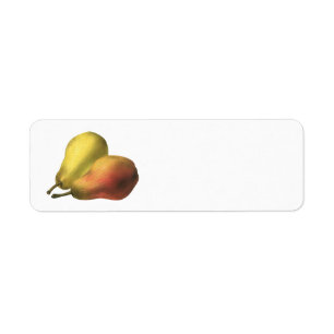 Etiqueta Peras del vintage, comidas orgánicas, fruta madura