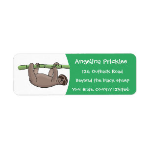 Etiqueta Pereza sonriente suave en el ilustracion personali