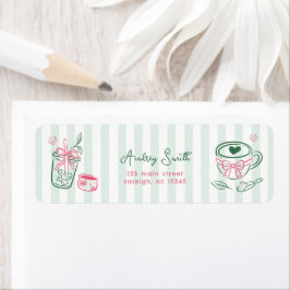 Etiqueta  Perfect Matcha Bridal Shower Return Address