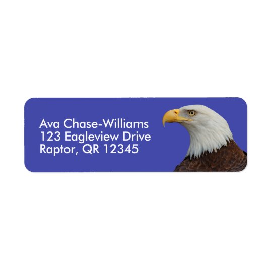 Etiqueta Perfil de Eagle calvo adulto