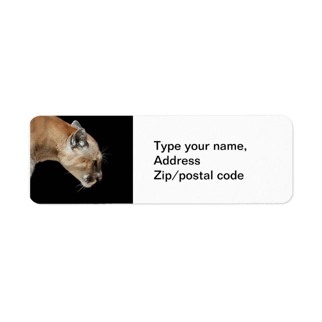 Etiqueta Perfil de un Cougar (Frente)