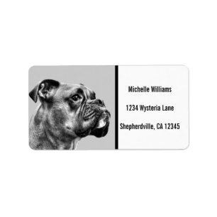 Etiqueta Perfil del perro del boxeador