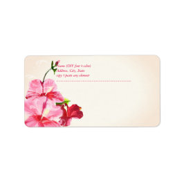 Etiqueta Pergamino de Hibiscus/Faux Pintage Pink