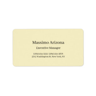 Etiqueta Perla Dorada Liso Profesional Moderno Minimalista