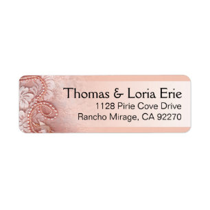 Etiqueta Perlas y encaje   rosa peón