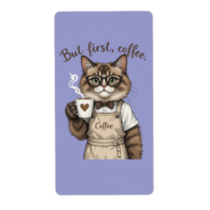 Etiqueta Pero Primero, Gato Café