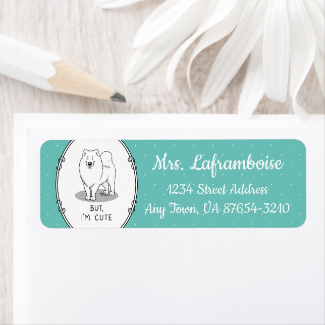 Etiqueta Pero, soy un Perro Samoyed. (In situ)