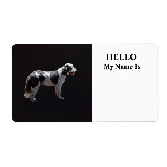 Etiqueta Perro acuático portugués (Frente)