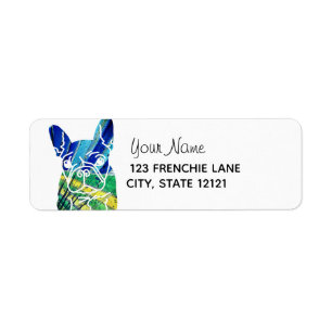 Etiqueta Perro azul de Frenchie