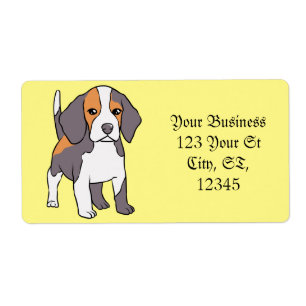 Etiqueta Perro Beagle Cute Rama Thunder_Cove