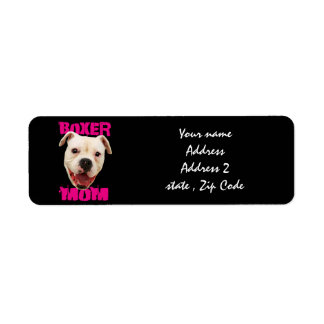 Etiqueta Perro Boxer Mom