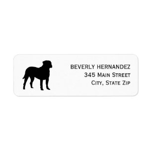 Etiqueta Perro Bullmastiff Entrenador de Walker Puppy senta