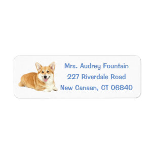 Etiqueta Perro cachorro de Corgi galés
