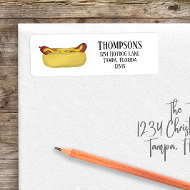 Etiqueta Perro caliente básico simple