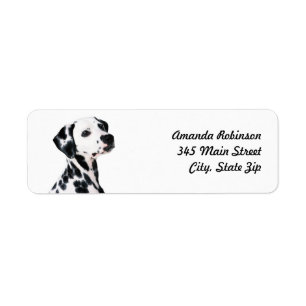 Etiqueta Perro Dalmatiano Cute