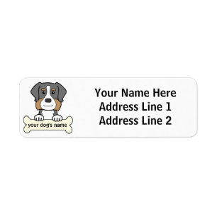 Etiqueta Perro de montaña de Bernese personalizado