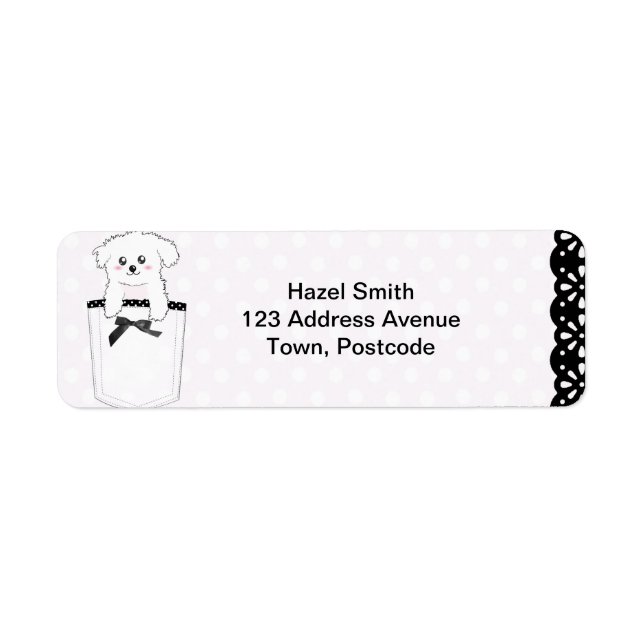 Etiqueta Perro de picadura de bolsillo (Frente)