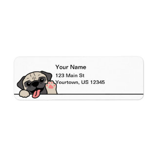 Etiqueta Perro de pug de agitación suave