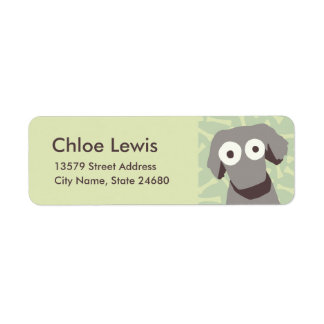 Etiqueta Perro Gray Cute