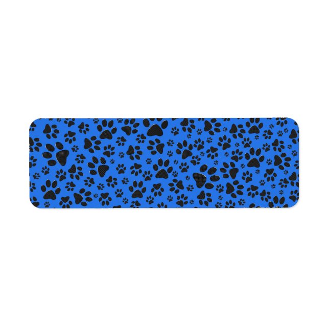 Etiqueta Perro Paws Black & White Polka Dot (Punto de polka (Frente)