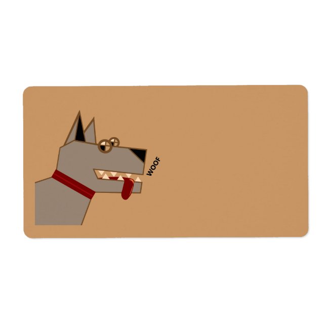 Etiqueta Perro Woof (Frente)