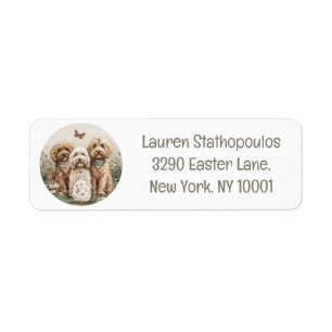 Etiqueta Perros de Easter Goldendoodle