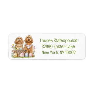 Etiqueta Perros de Easter Goldendoodle