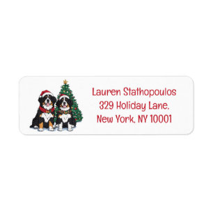 Etiqueta Perros de montaña berneses de Navidad