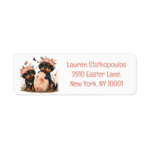 Etiqueta Perros de Rottweiler de Pascua