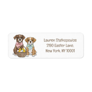 Etiqueta Perros del Boxer de Pascua