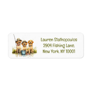 Etiqueta Perros Labrador Retriever pescando
