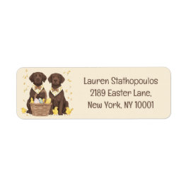 Etiqueta Perros recuperadores de chocolate de pascua