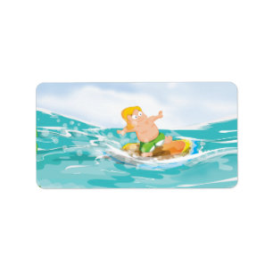 Etiqueta Persona que practica surf