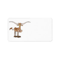 personaje de dibujos animados de vaca longhorn ton