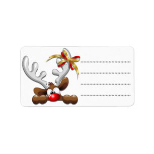 Etiqueta Personaje de Navidades divertidos y desconcertados