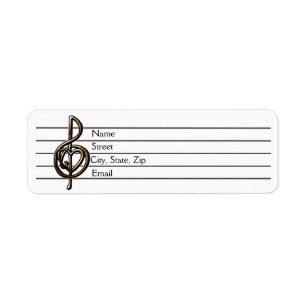 Etiqueta Personal de música Treble Clef único personalizado