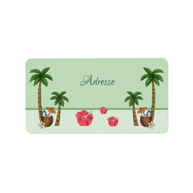 Etiqueta Personalisiert de Hawaii (Frente)