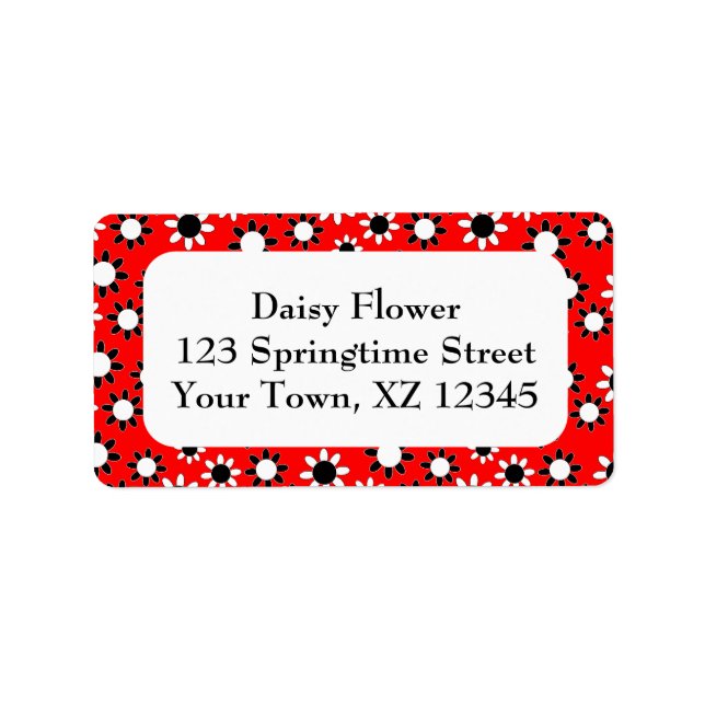 Etiqueta Personalizable Daisies (Frente)