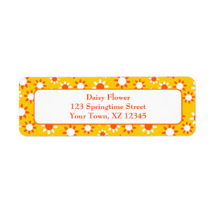 Etiqueta Personalizable Daisies