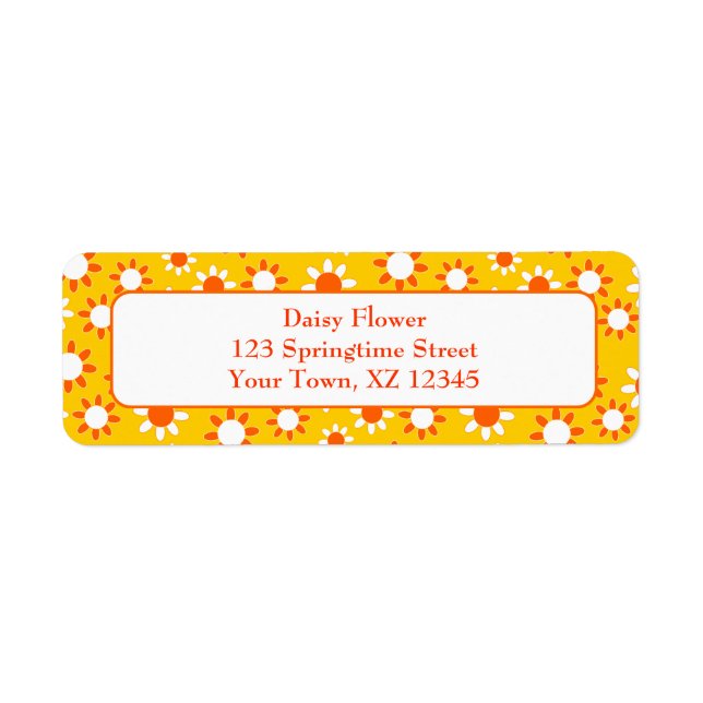 Etiqueta Personalizable Daisies (Frente)