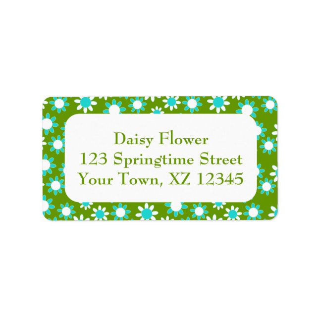 Etiqueta Personalizable Daisies (Frente)