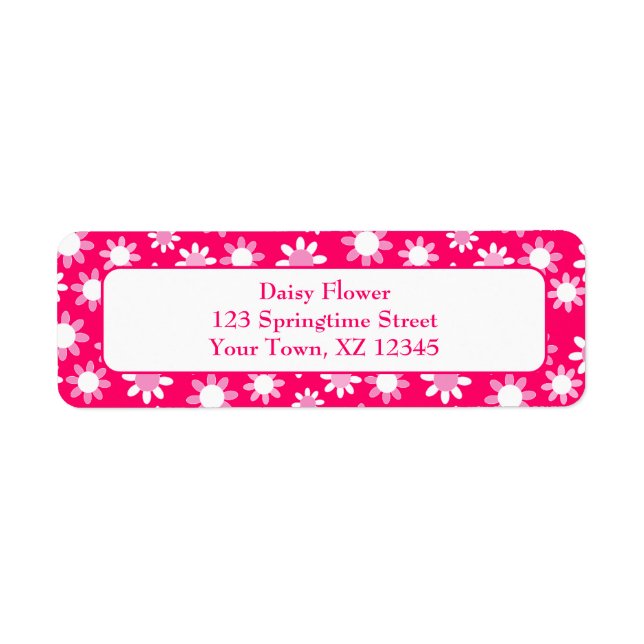 Etiqueta Personalizable Daisies (Frente)