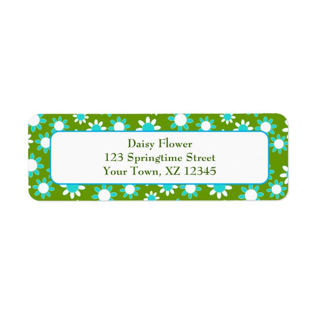 Etiqueta Personalizable Daisies (Frente)