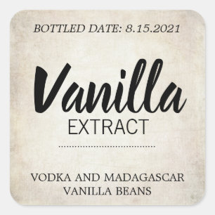 Etiqueta personalizable de extracto de vainilla BL